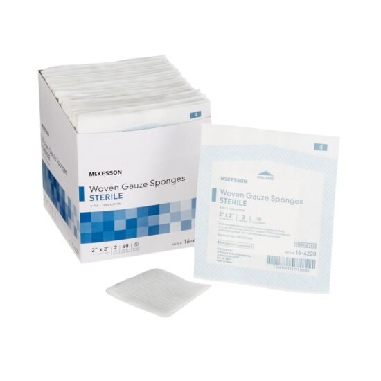 Gauze Sponge McKesson Cotton 8-Ply 2 X 2 Inch Square Sterile 635942 - 16-4228 635942 – 16-4228