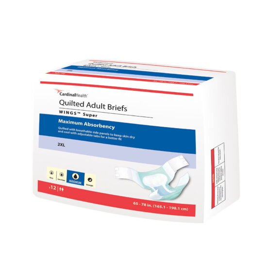 Unisex Adult Incontinence Brief Wings™ Super 2X-Large Disposable Heavy Absorbency 653192 - 67093 653192 – 67093