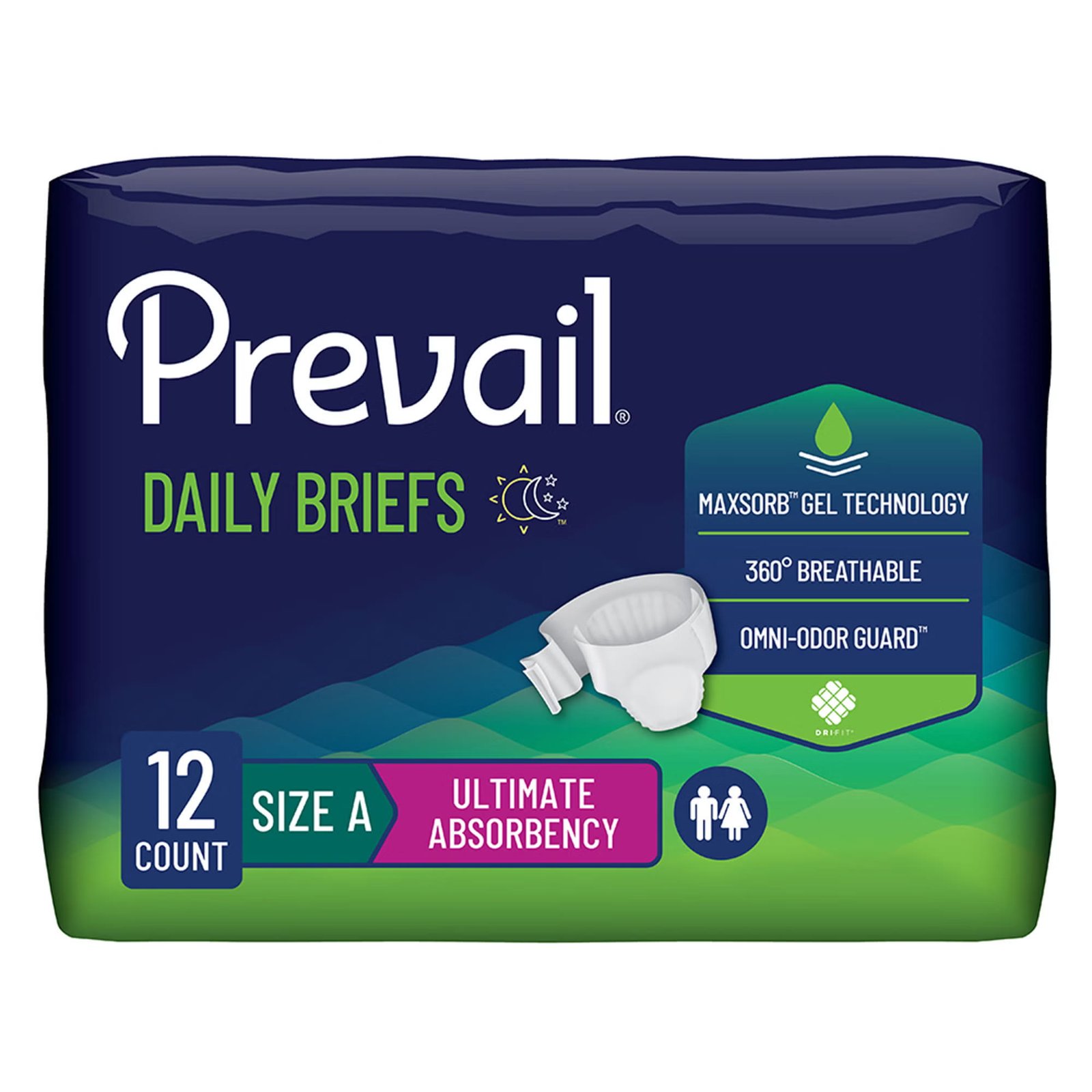 Unisex Adult Incontinence Brief Prevail® Bariatric A 2X-Large Disposable Heavy Absorbency 653235 - PV-017 653235 – PV-017