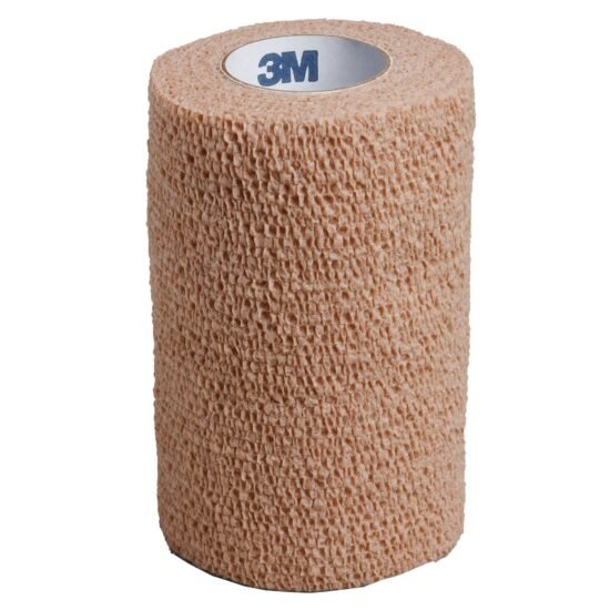 Cohesive Bandage 3M™ Coban™ 4 Inch X 5 Yard Standard Compression Self-adherent Closure Tan NonSterile 684274 - 1584 684274 – 1584