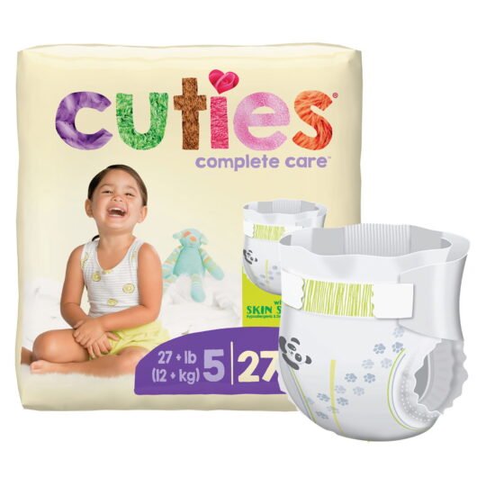 Unisex Baby Diaper Cuties® Size 5 Disposable Heavy Absorbency 699155 - CR5001 699155 – CR5001