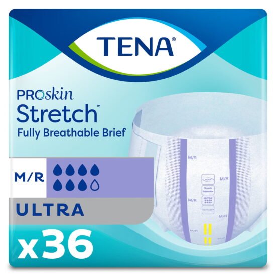 Unisex Adult Incontinence Brief TENA® Stretch™ Ultra Medium Disposable Heavy Absorbency 709216 - 67802 709216 – 67802