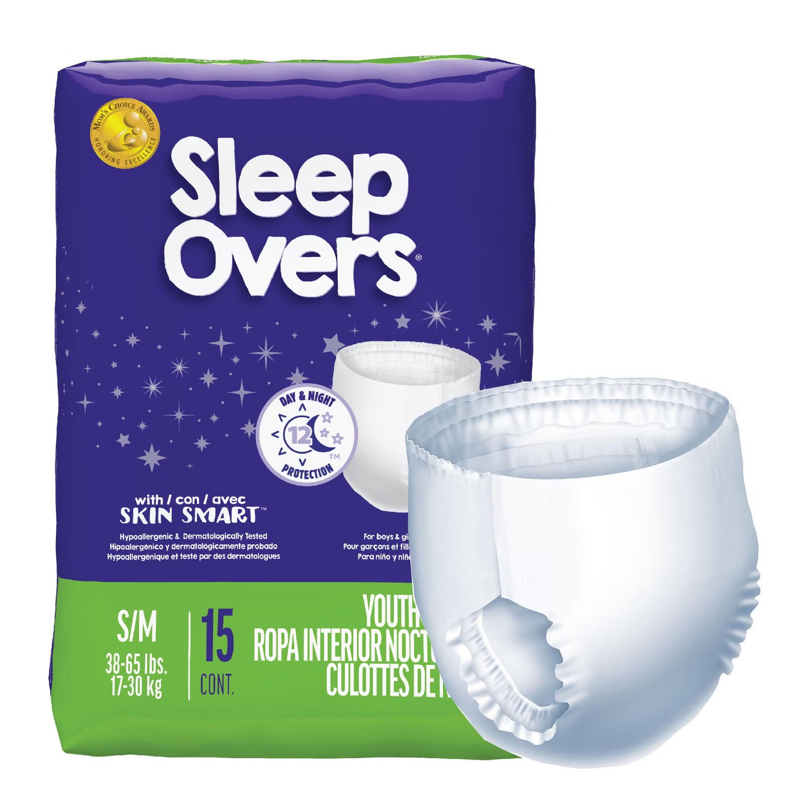 Unisex Youth Absorbent Underwear Cuties® Sleep Overs® Pull On with Tear Away Seams Small / Medium Disposable Heavy Absorbency 713142 - SLP05301 713142 – SLP05301