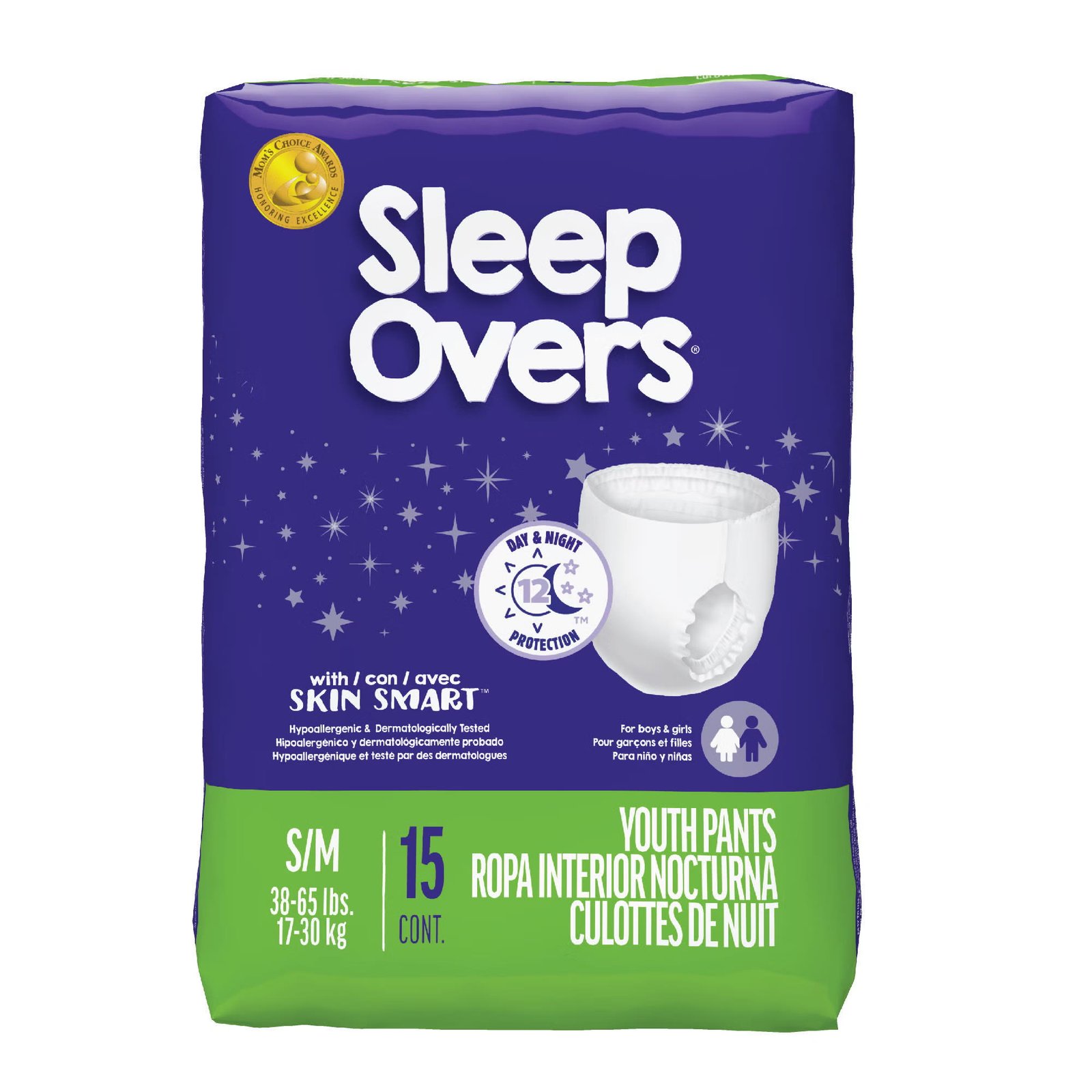 Unisex Youth Absorbent Underwear Cuties® Sleep Overs® Pull On with Tear Away Seams Small / Medium Disposable Heavy Absorbency 713142 - SLP05301 713142 – SLP05301 - Image 3