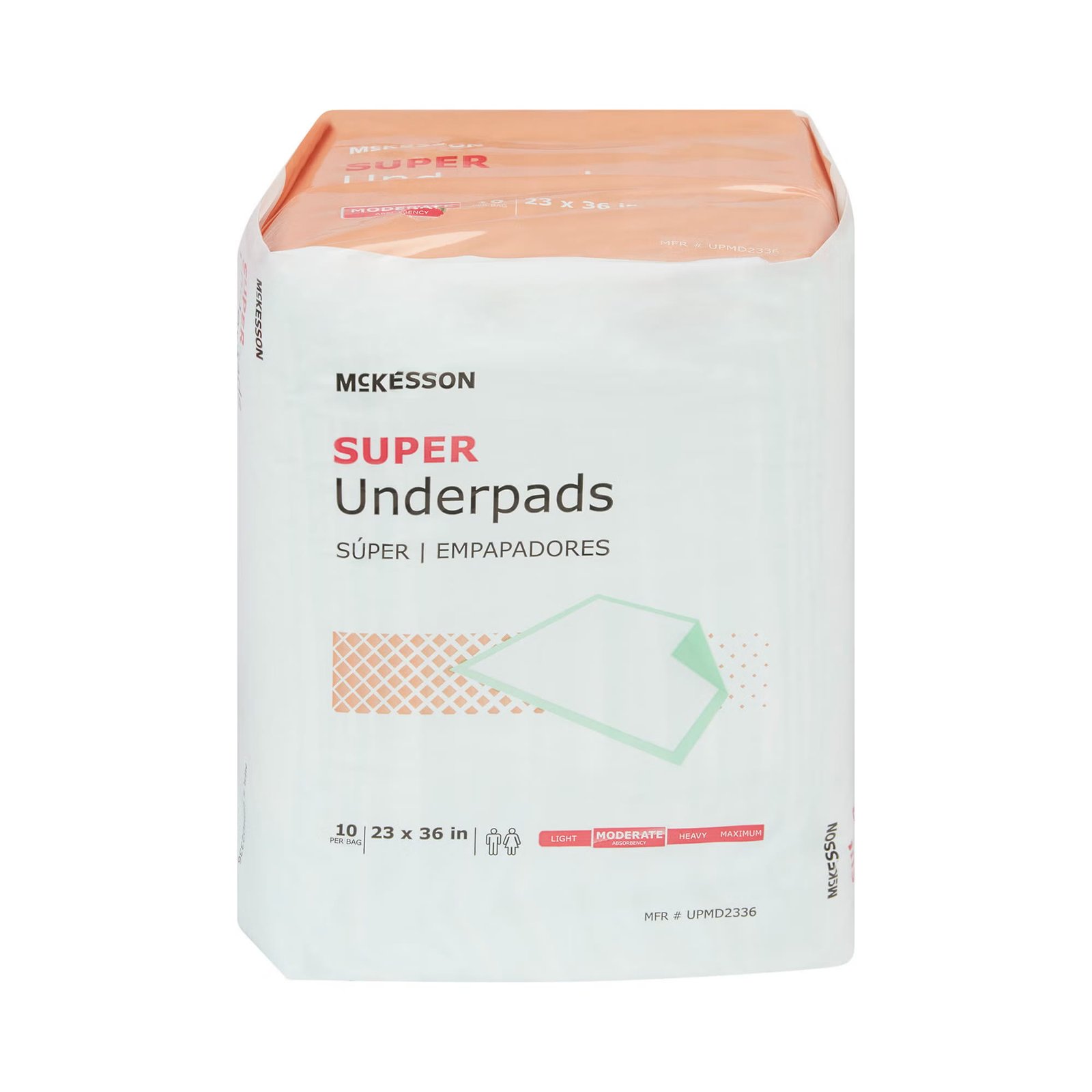 Underpad McKesson Super 23 X 36 Inch Disposable Fluff / Polymer Moderate Absorbency 724035 - UPMD2336 724035 – UPMD2336 - Image 4