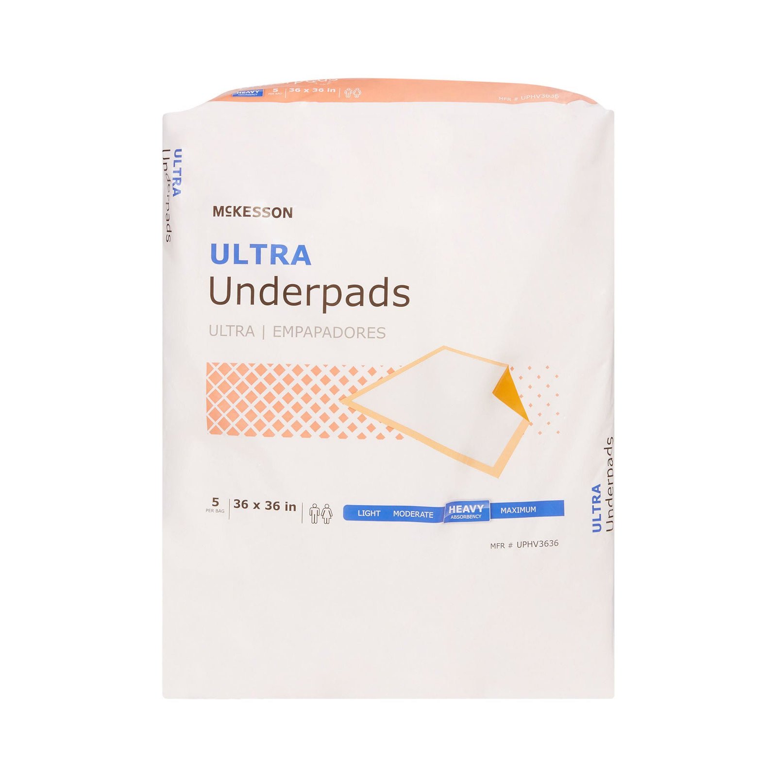 Underpad McKesson Ultra 36 X 36 Inch Disposable Fluff / Polymer Heavy Absorbency 724038 - UPHV3636 724038 – UPHV3636 - Image 4