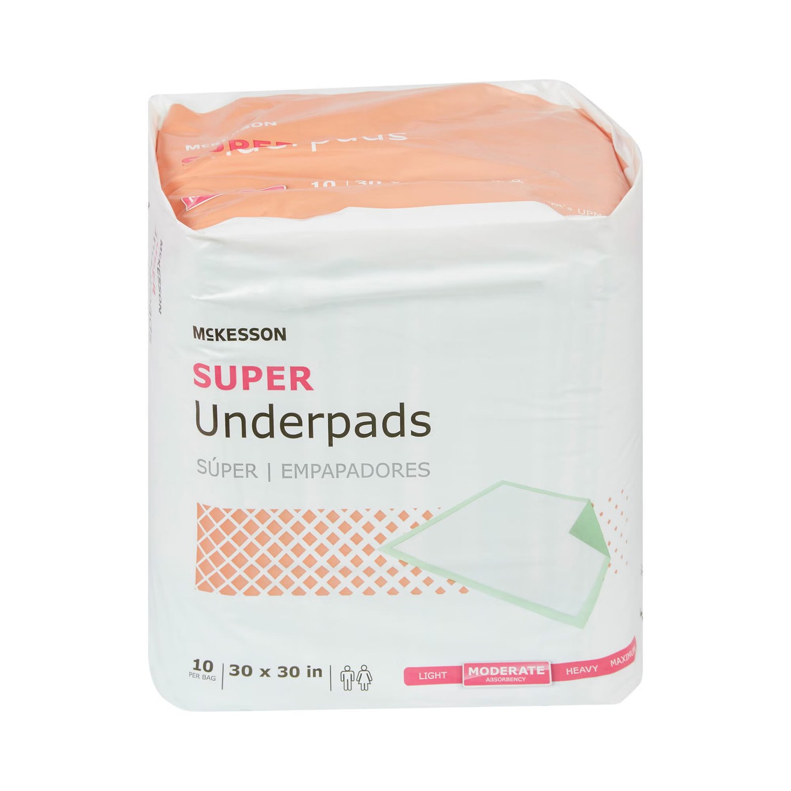 Underpad McKesson Super 30 X 30 Inch Disposable Fluff / Polymer Moderate Absorbency 724049 - UPMD3030 724049 – UPMD3030 - Image 4