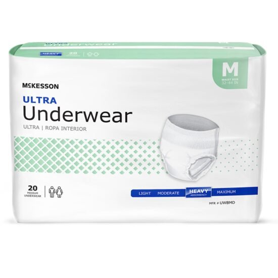 Unisex Adult Absorbent Underwear McKesson Ultra Pull On with Tear Away Seams Medium Disposable Heavy Absorbency 724916 - UWBMD 724916 – UWBMD