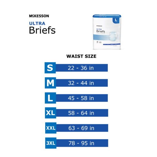 Unisex Adult Incontinence Brief McKesson Ultra 2X-Large Disposable Heavy Absorbency 742323 - BRULXXL 742323 – BRULXXL
