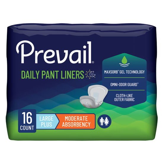 Bladder Control Pad Prevail® Daily Pant Liners 28 Inch Length Moderate Absorbency Polymer Core Large Plus Adult Unisex Disposable 747198 - PL-113/1 747198 – PL-113/1