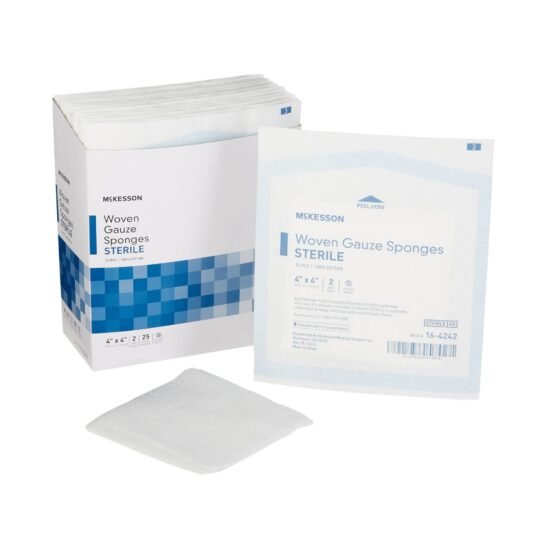 Gauze Sponge McKesson Cotton 12-Ply 4 X 4 Inch Square Sterile 762703 - 16-4242 762703 – 16-4242