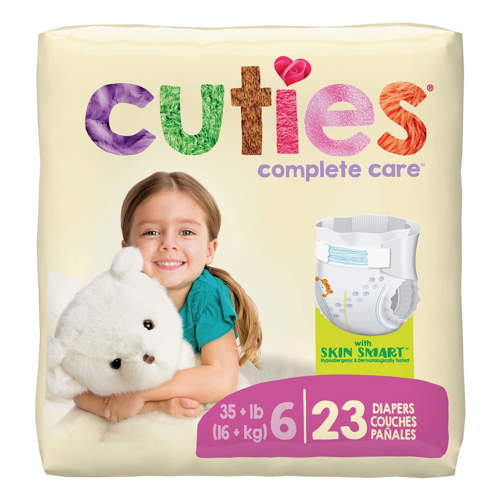 Unisex Baby Diaper Cuties® Size 6 Disposable Heavy Absorbency 763396 - CR6001 763396 – CR6001 - Image 3