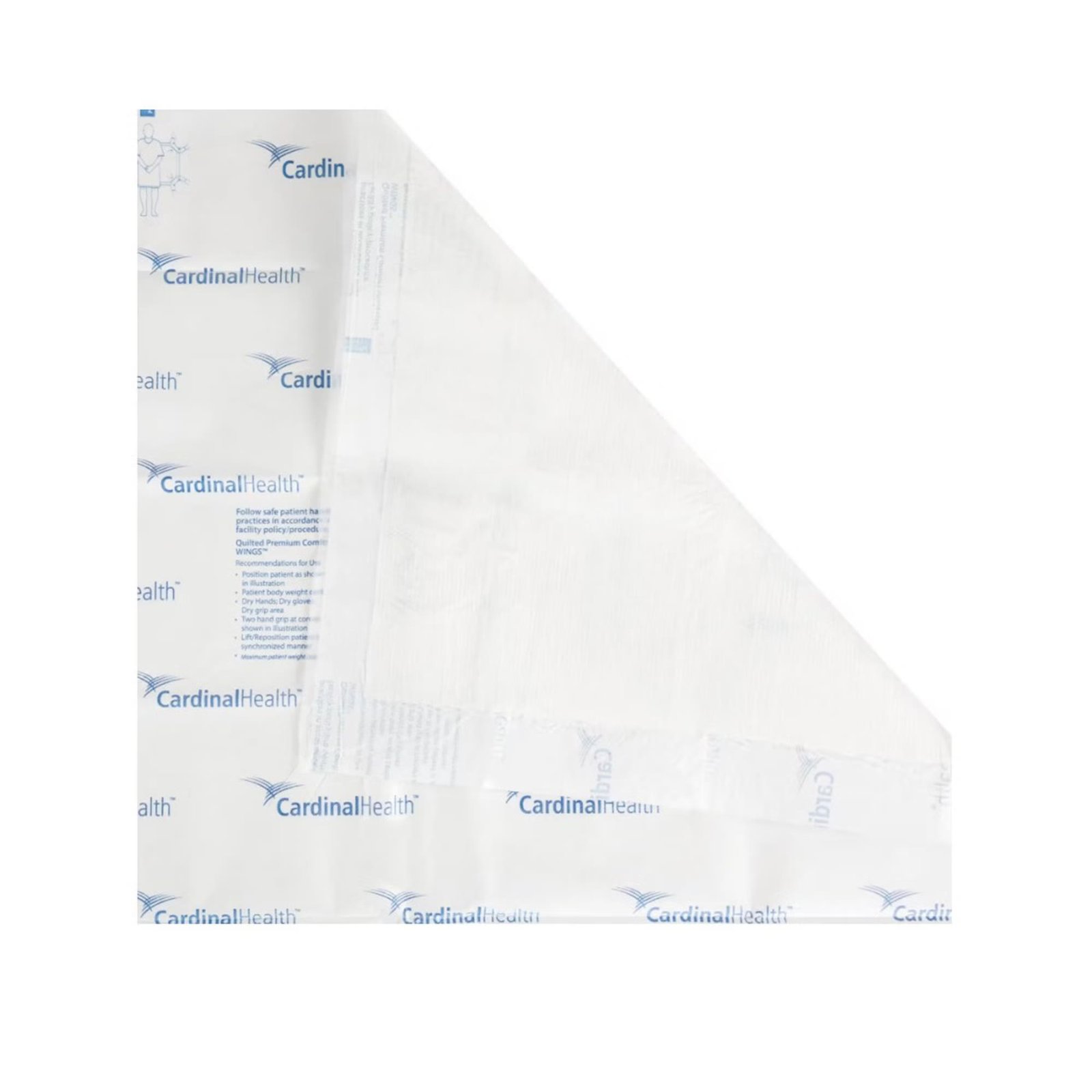 Low Air Loss Positioning Underpad Wings™ Quilted Premium Comfort 30 X 36 Inch Disposable Airlaid Heavy Absorbency 772827 - P3036C 772827 – P3036C