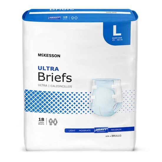 Unisex Adult Incontinence Brief McKesson Ultra Large Disposable Heavy Absorbency 800831 - BRULLG 800831 – BRULLG