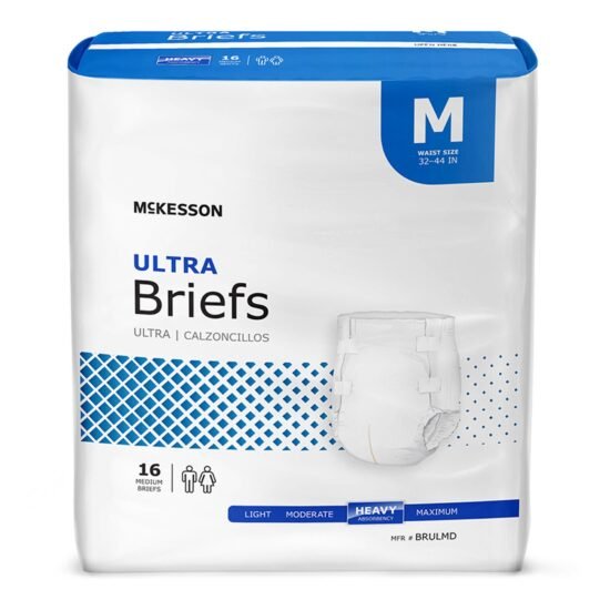 Unisex Adult Incontinence Brief McKesson Ultra Medium Disposable Heavy Absorbency 800832 - BRULMD 800832 – BRULMD