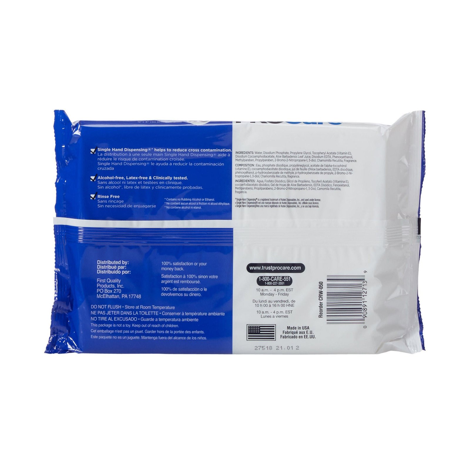 Personal Wipe ProCare™ Soft Pack Aloe / Vitamin E Scented 50 Count 802115 - CRW-050 802115 – CRW-050 - Image 3