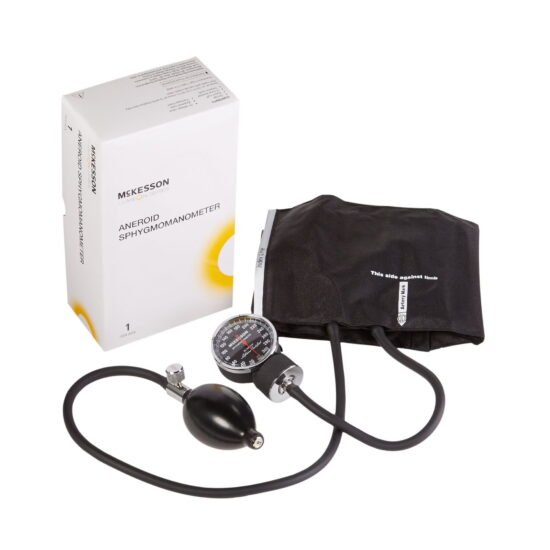 Aneroid Sphygmomanometer with Cuff McKesson LUMEON™ 2-Tube Pocket Size Hand Held Adult Medium Cuff 803186 - 01-720-11ABKGM 803186 – 01-720-11ABKGM
