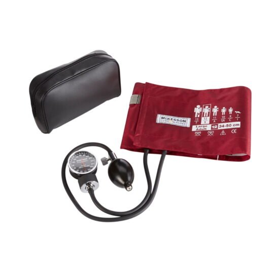 Aneroid Sphygmomanometer with Cuff McKesson LUMEON™ 2-Tube Pocket Size Hand Held Adult Large Cuff 803187 - 01-720-12XBDGM 803187 – 01-720-12XBDGM