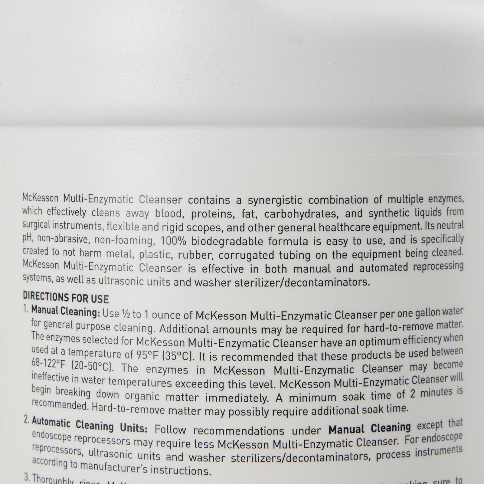 Multi-Enzymatic Instrument Detergent McKesson Liquid 1 gal. Jug Spring Fresh Scent 803319 - 53-28502 803319 – 53-28502 - Image 3