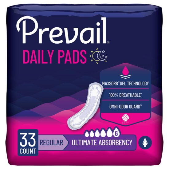 Bladder Control Pad Prevail® Daily Pads Ultimate 16 Inch Length Heavy Absorbency Polymer Core One Size Fits Most Adult Female Disposable 810357 - PV-923/1 810357 – PV-923/1