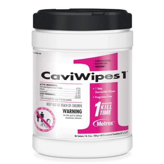 CaviWipes1™ Surface Disinfectant Premoistened Alcohol Based Manual Pull Wipe 160 Count Canister Disposable Alcohol Scent NonSterile 826199 - 13-5100 826199 – 13-5100