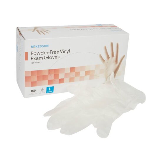 Exam Glove McKesson Large NonSterile Vinyl Standard Cuff Length Not Chemo Approved 832683 - 14-138 832683 – 14-138