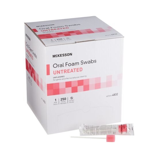 Oral Swabstick McKesson Foam Tip Untreated 864650 - 4832 864650 – 4832