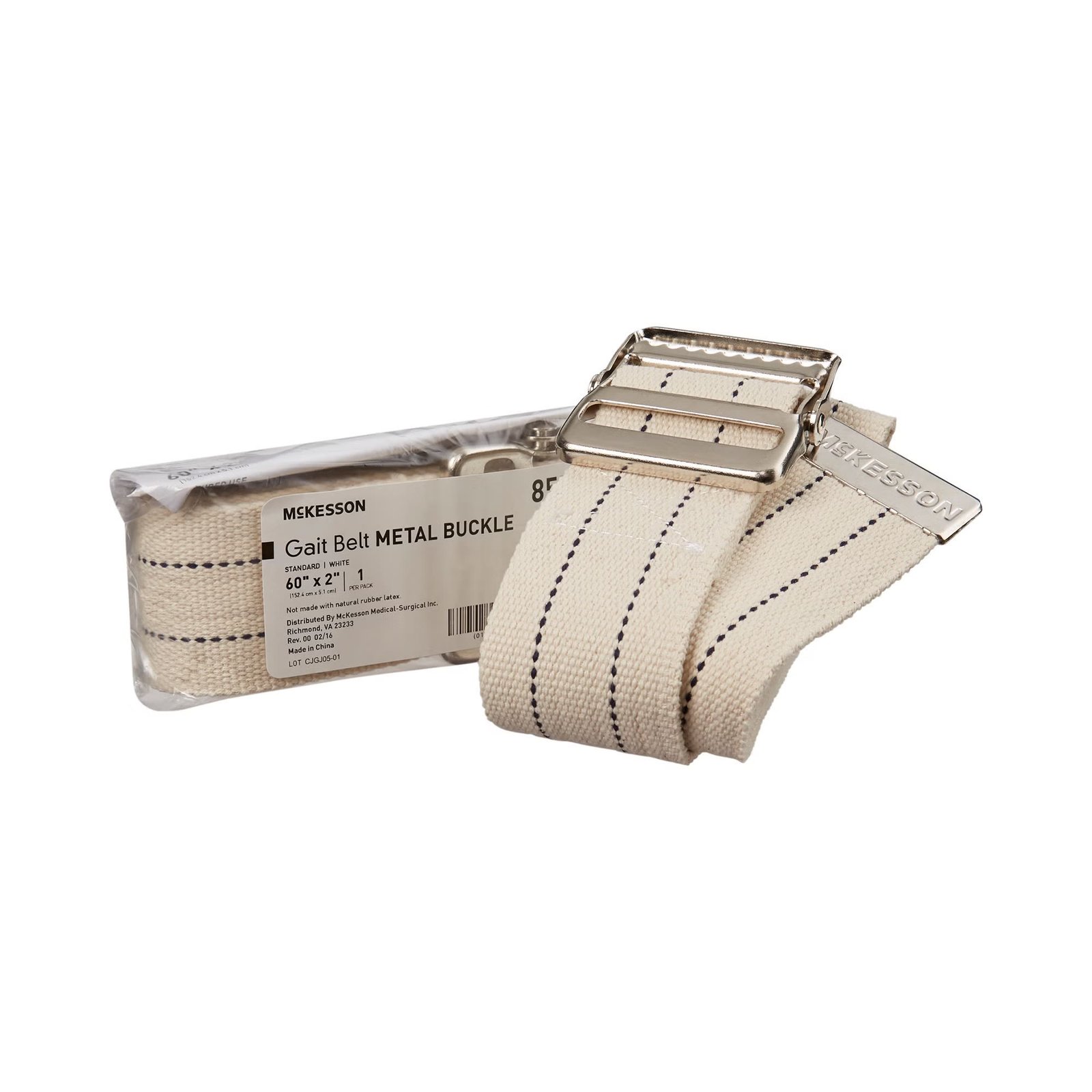 Gait Belt McKesson 60 Inch Length White 864676 - 855 864676 – 855 - Image 2