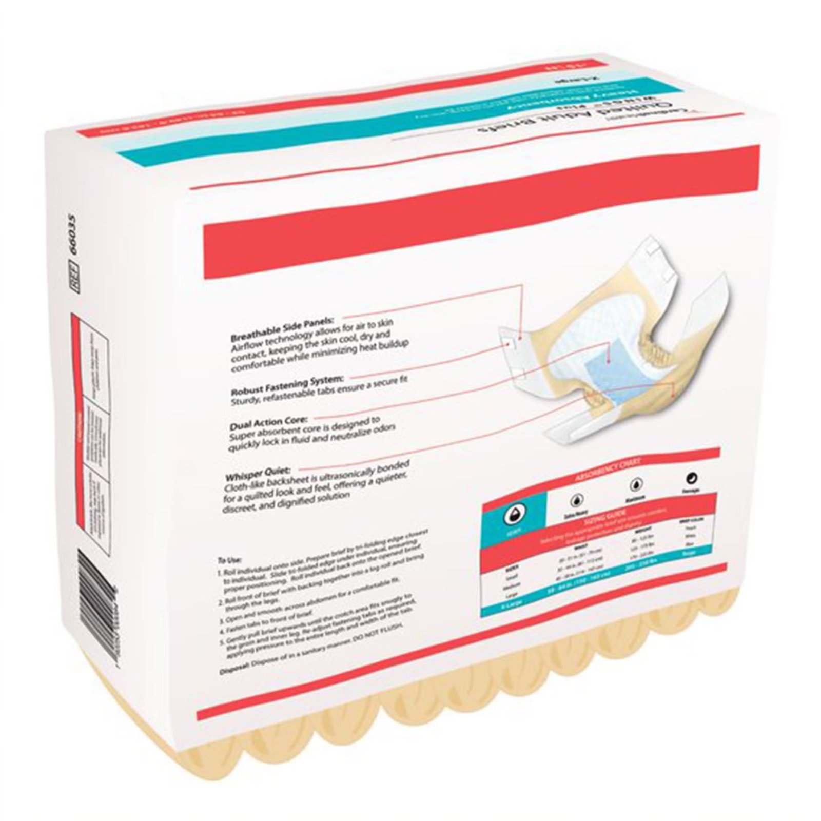 Unisex Adult Incontinence Brief Wings™ X-Large Disposable Heavy Absorbency 868374 - 66035 868374 – 66035 - Image 3