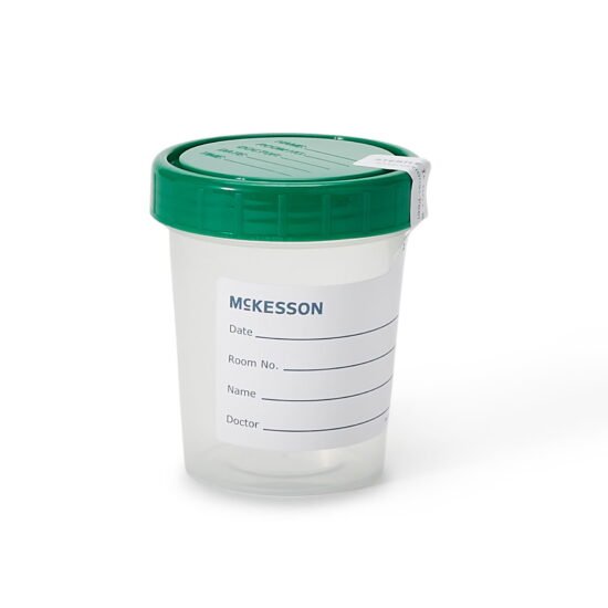 Specimen Container McKesson Polypropylene 120 mL (4 oz.) Screw Cap Sterile Inside Only 870203 - 569 870203 – 569