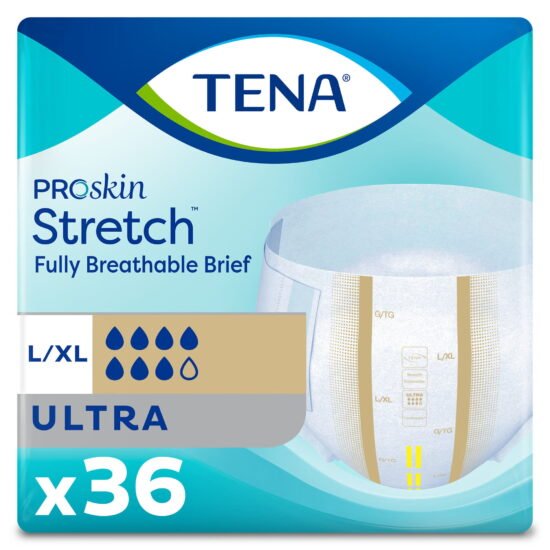 Unisex Adult Incontinence Brief TENA® Stretch™ Ultra Large / X-Large Disposable Heavy Absorbency 871836 - 67803 871836 – 67803