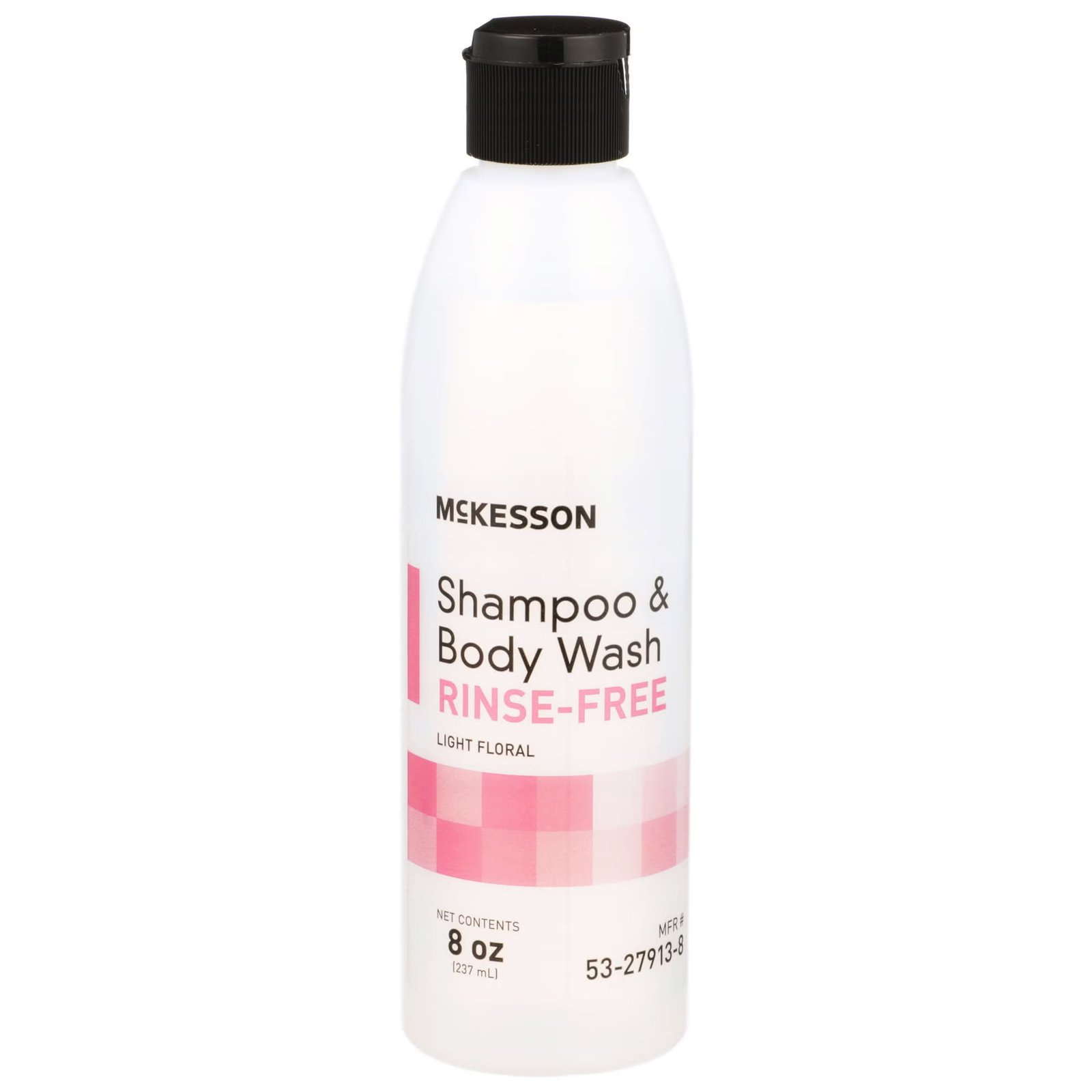 Rinse-Free Shampoo and Body Wash McKesson 8 oz. Flip Top Bottle Light Floral Scent 877023 - 53-27913-8 877023 – 53-27913-8
