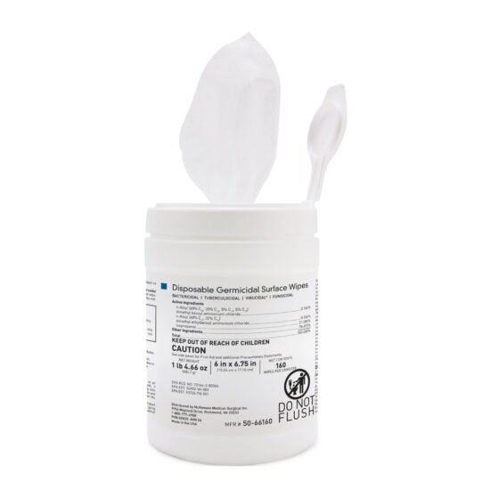McKesson Surface Disinfectant Premoistened Manual Pull Wipe 160 Count Canister Disposable Alcohol Scent NonSterile 880563 - 50-66160 880563 – 50-66160