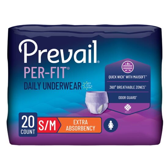 Female Adult Absorbent Underwear Prevail® Per-Fit® Women Pull On with Tear Away Seams Medium Disposable Moderate Absorbency 881922 - PFW-512 881922 – PFW-512