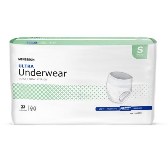 Unisex Adult Absorbent Underwear McKesson Ultra Pull On with Tear Away Seams Small Disposable Heavy Absorbency 884175 - UWBSM 884175 – UWBSM