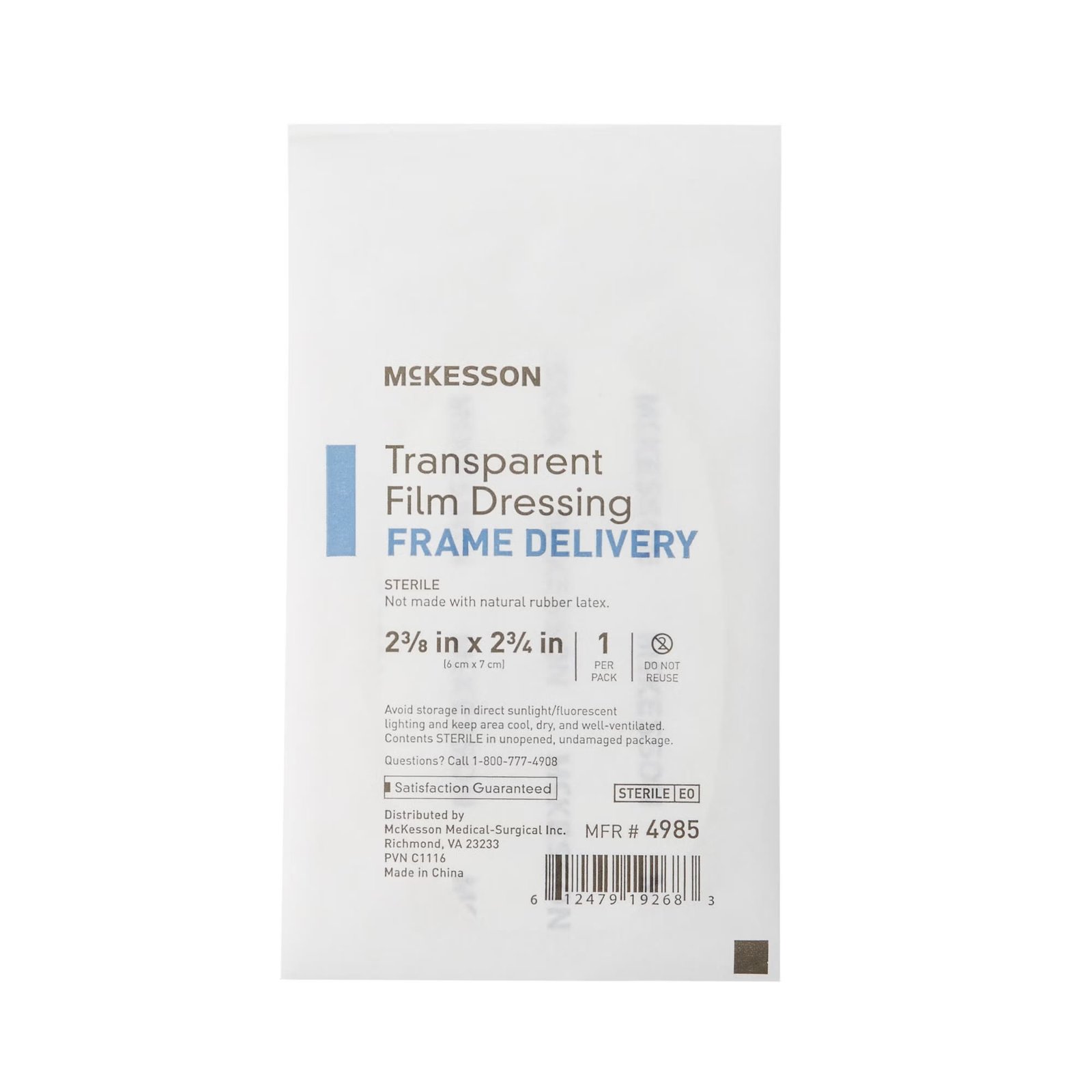 Transparent Film Dressing McKesson Octagon 2-3/8 X 2-3/4 Inch Frame Style Delivery Without Label Sterile 886408 - 4985 886408 – 4985 - Image 3
