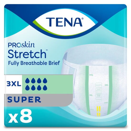 Unisex Adult Incontinence Brief TENA® Stretch™ Super 3X-Large Disposable Heavy Absorbency 897121 - 61391 897121 – 61391