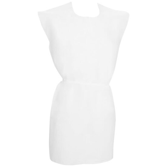 Patient Exam Gown McKesson One Size Fits Most White Disposable 906756 - 18-104 906756 – 18-104