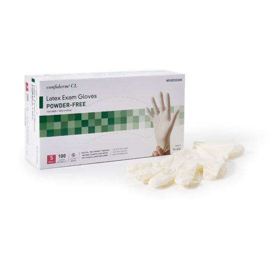 Exam Glove McKesson Confiderm® Small NonSterile Latex Standard Cuff Length Textured Fingertips Ivory Not Chemo Approved 921592 - 14-424 921592 – 14-424