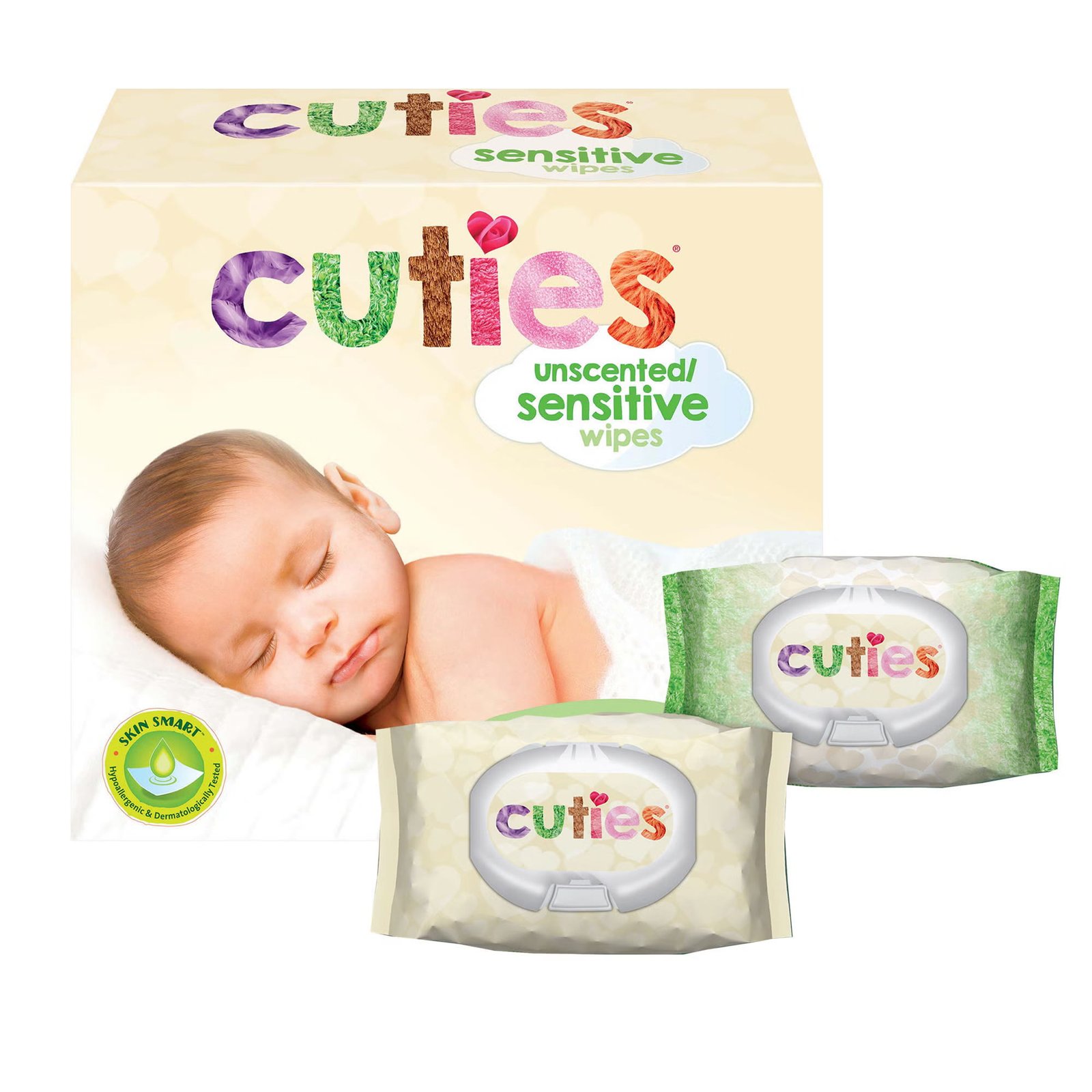 Baby Wipe Cuties® Soft Pack Aloe / Vitamin E Unscented 72 Count 953012 - CR-16413/3 953012 – CR-16413/3