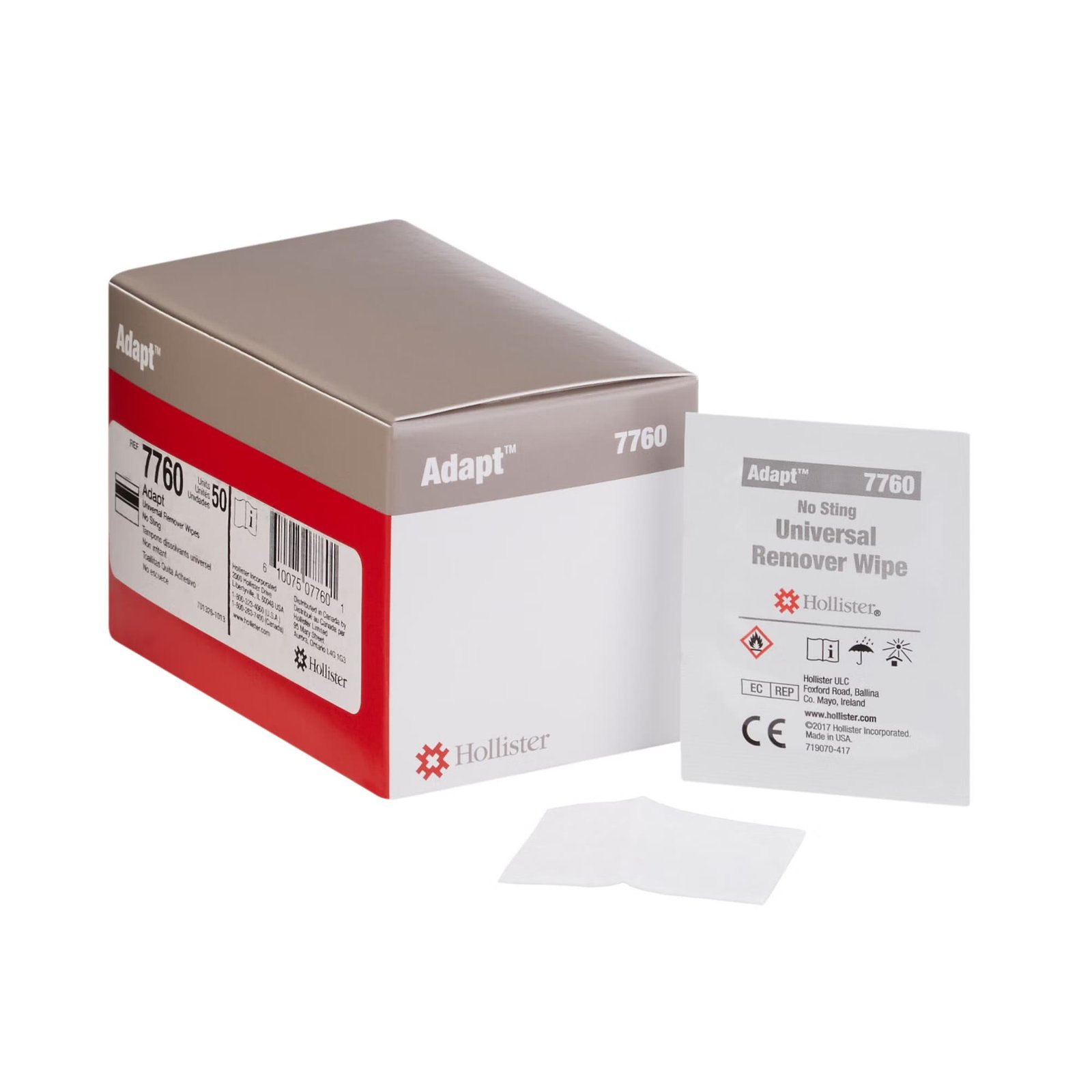 Adhesive and Barrier Remover Adapt Wipe 50 per Box 953690 - 7760 953690 – 7760