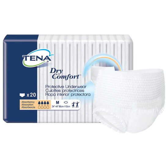 Unisex Adult Absorbent Underwear TENA® Dry Comfort™ Pull On with Tear Away Seams Medium Disposable Moderate Absorbency 959412 - 72422 959412 – 72422