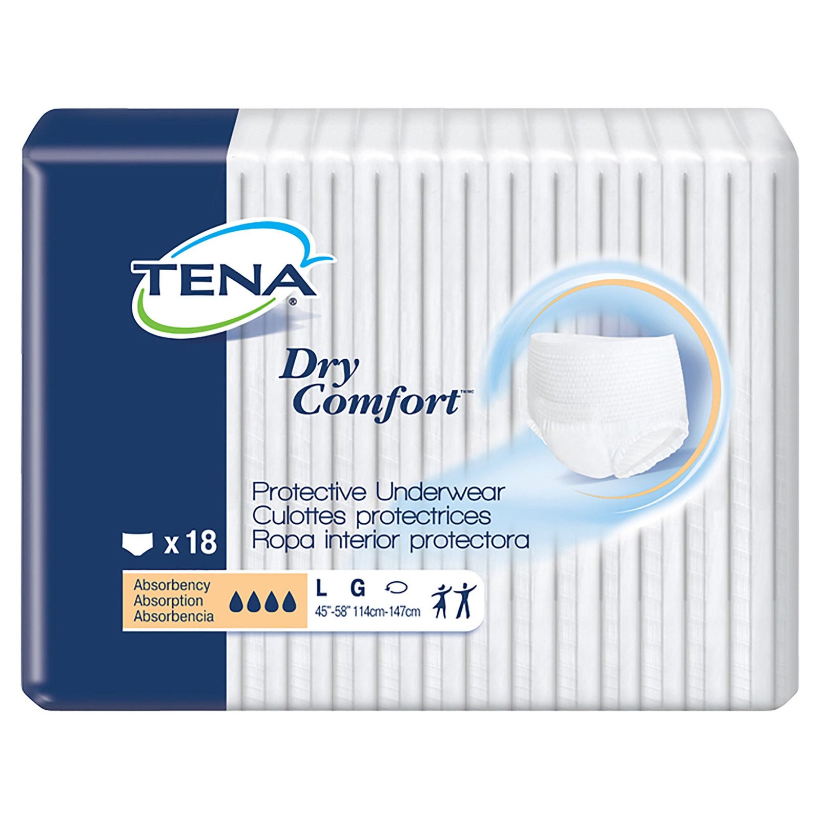 Unisex Adult Absorbent Underwear TENA® Dry Comfort™ Pull On with Tear Away Seams Large Disposable Moderate Absorbency 959413 - 72423 959413 – 72423 - Image 2