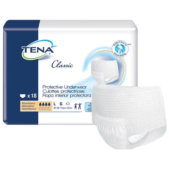 Unisex Adult Absorbent Underwear TENA® Classic Pull On with Tear Away Seams Large Disposable Moderate Absorbency 959416 - 72514 959416 – 72514