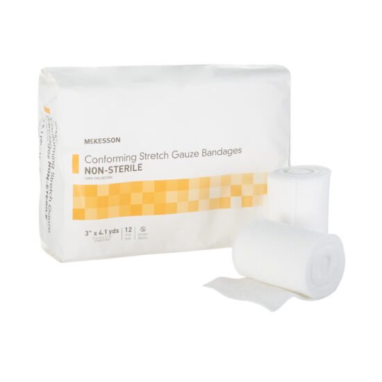Conforming Bandage McKesson Polyester 3 Inch X 4-1/10 Yard Roll Shape NonSterile 993033 - 16-012 993033 – 16-012