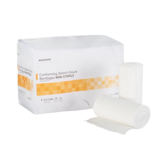 Conforming Bandage McKesson Polyester 4 Inch X 4-1/10 Yard Roll Shape NonSterile 993034 - 16-013 993034 – 16-013